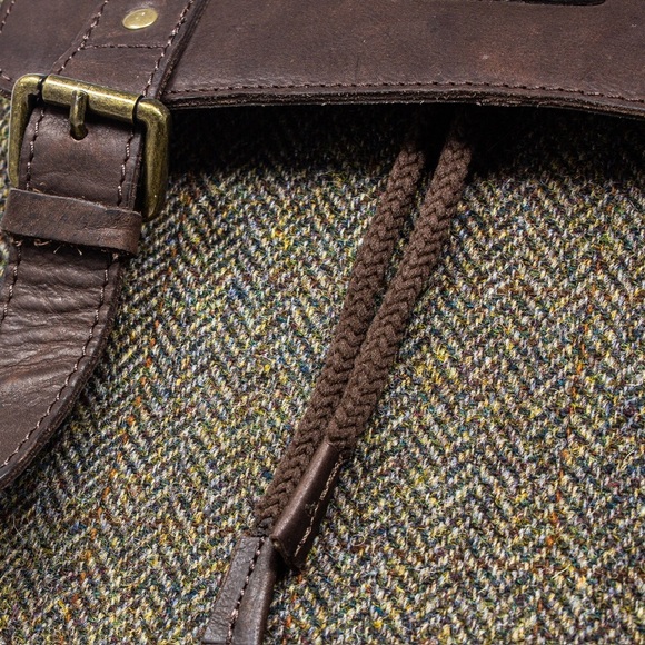 Brown and Green Men's Backpack - Picture 3 of 12